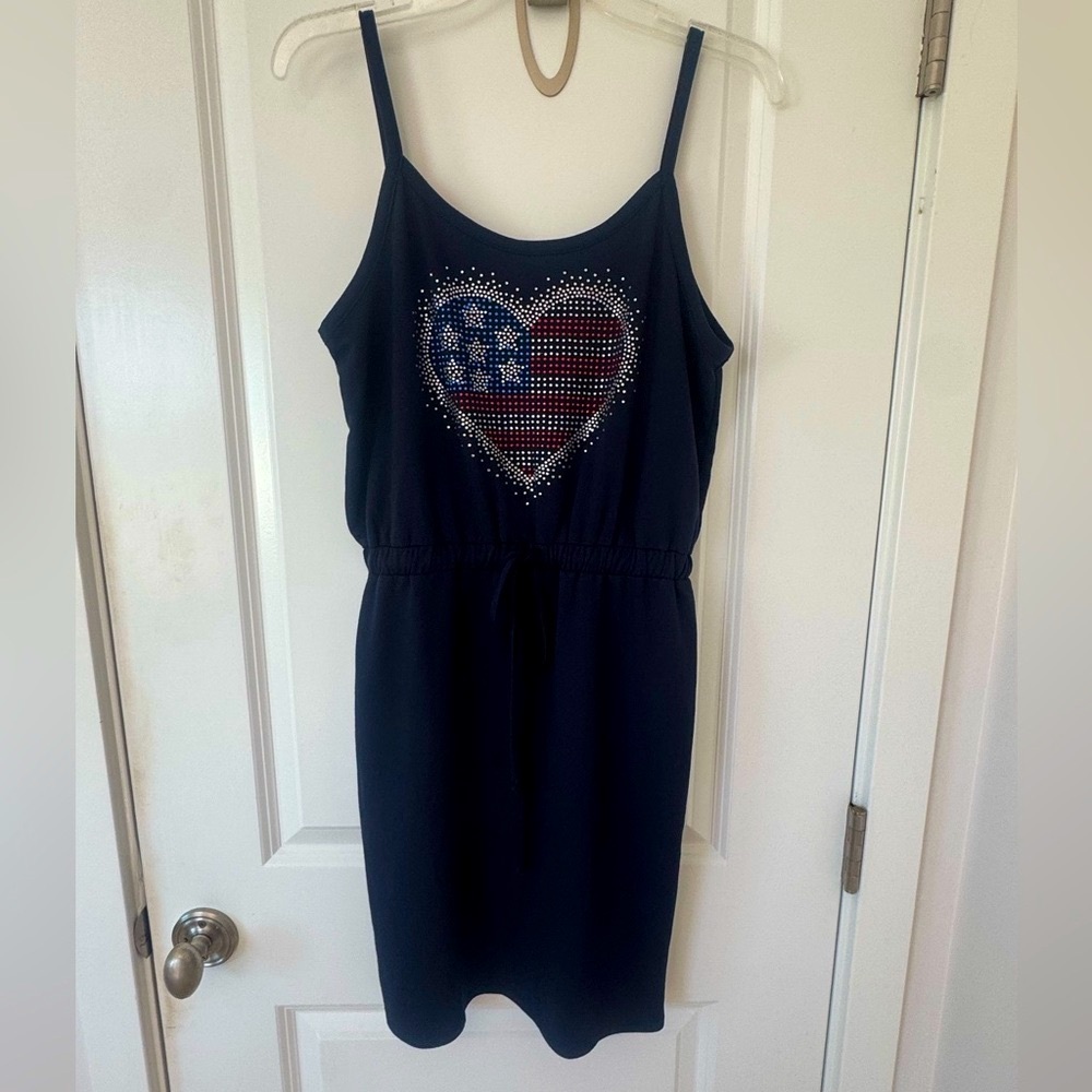 VENUS Navy Blue Dress With Sparkly Heart ❤️🤍💙